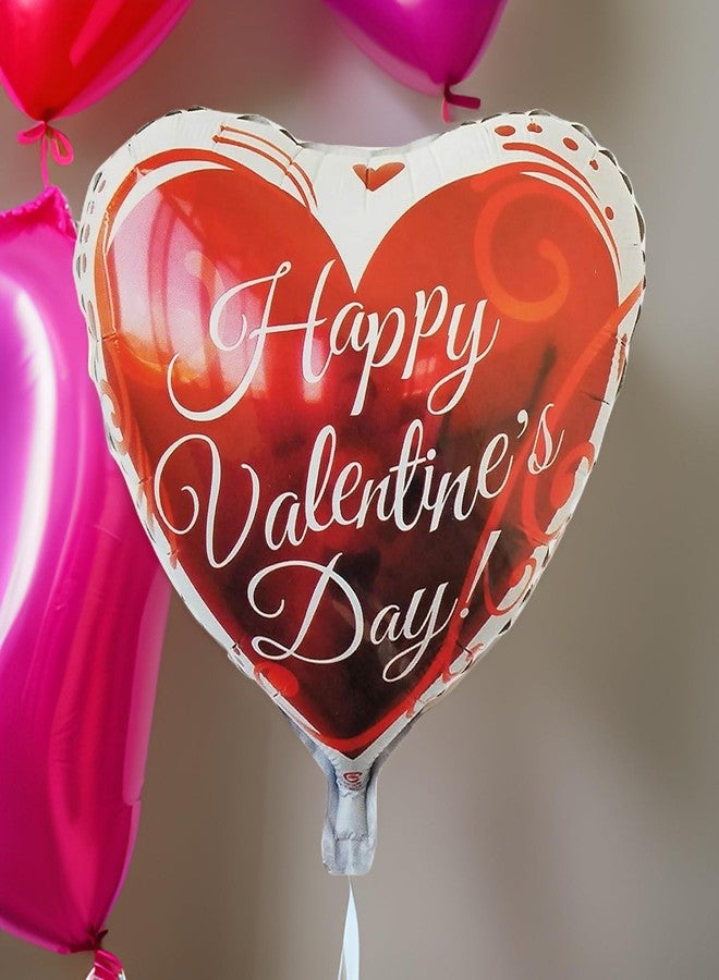 Salvus APP SOLUTIONS 17 Inch Heart Shape Valentine Foil Balloon - Red “Happy Valentine’s Day” Balloon for Romantic Decoration & Surprise Gift | Valentine Decor for Girlfriend & Boyfriend (Pack of 1) - Image 4